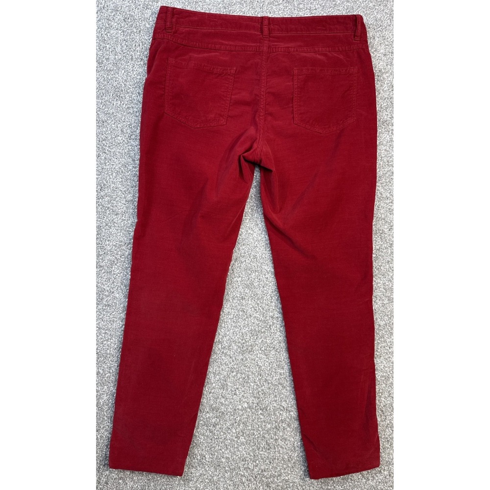 J.McLaughlin Pants Women's 10 Red Velvet Velour Straight Leg Stretch - Picture 2 of 12